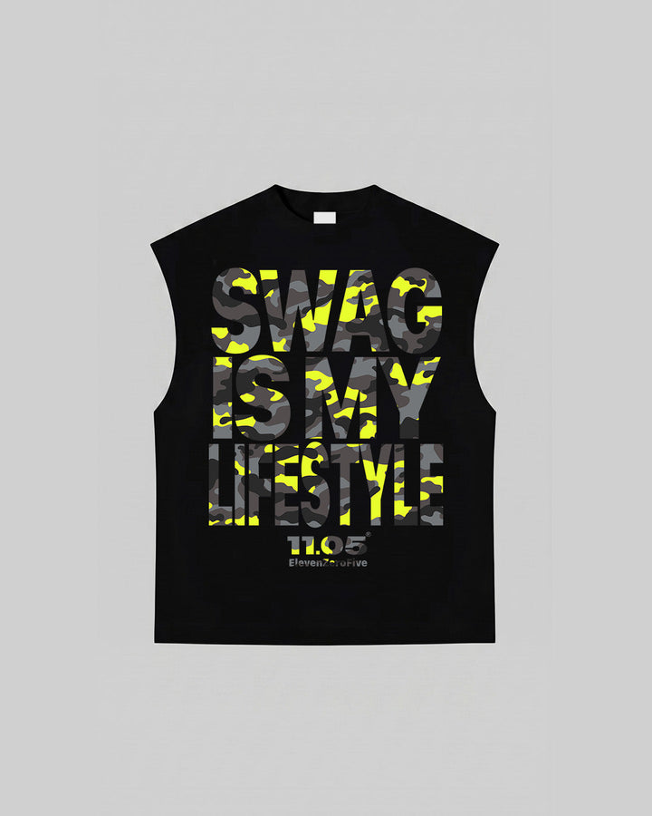 "SWAG IS MY LIFESTYLE" VOLT EDITION - Tank Top, 280 GSM organic cotton, made in Italy