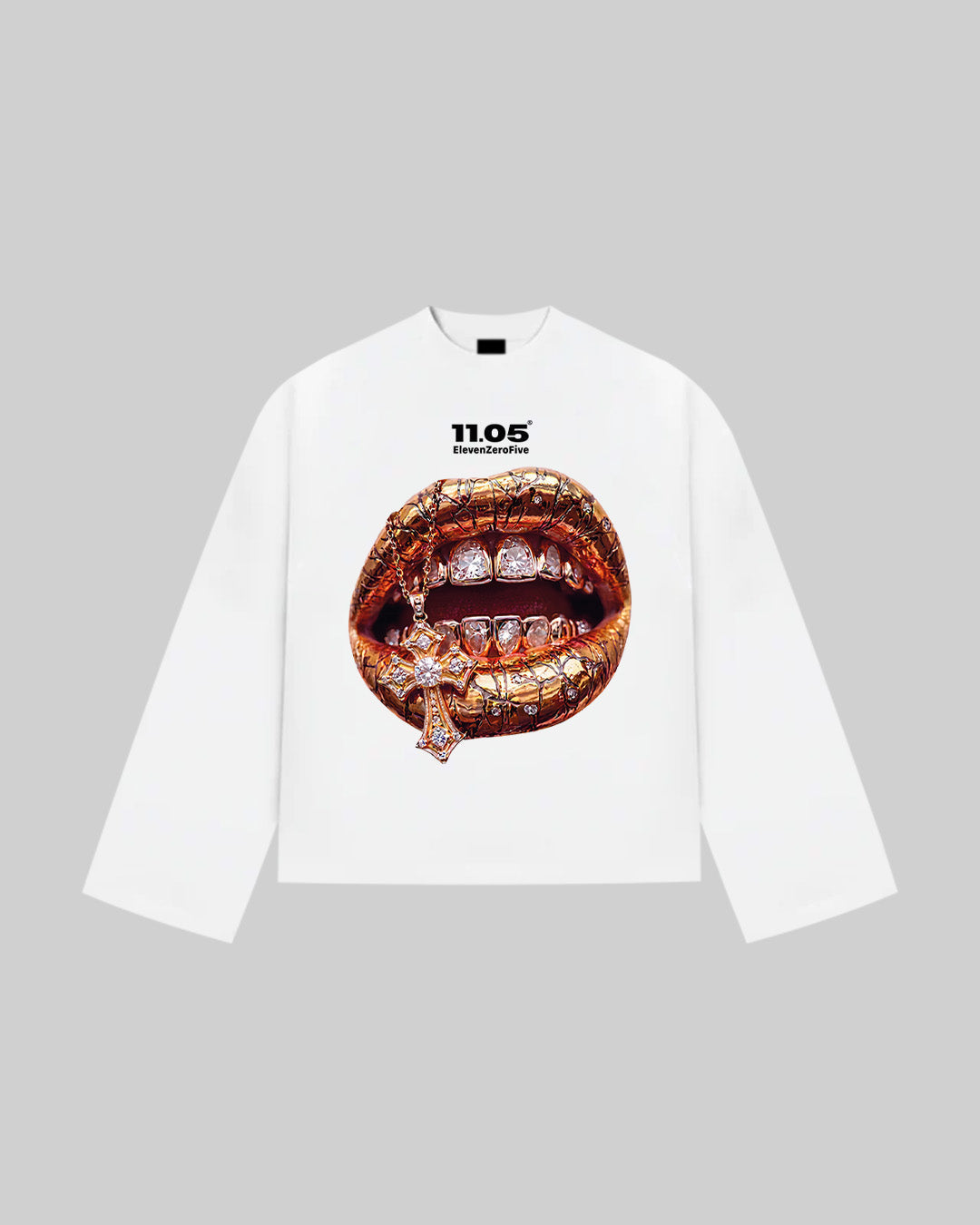 "GOLD BLESSED" Long Sleeve, 280 GSM organic cotton, made in Italy