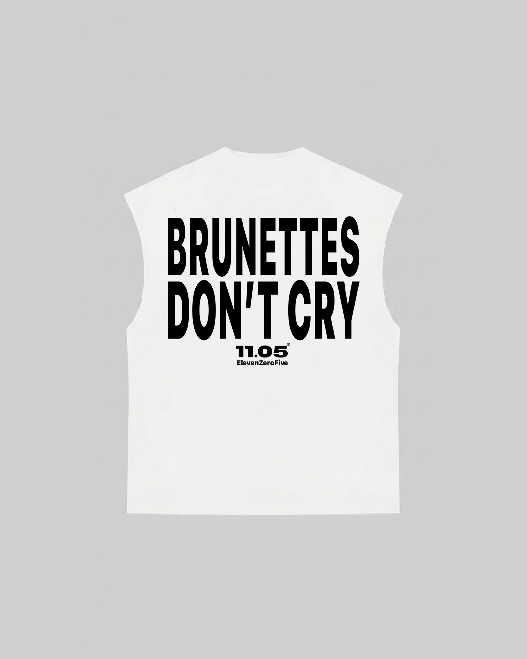 "BRUNETTES DON'T CRY" Tank Top, 280 GSM organic cotton, made in Italy