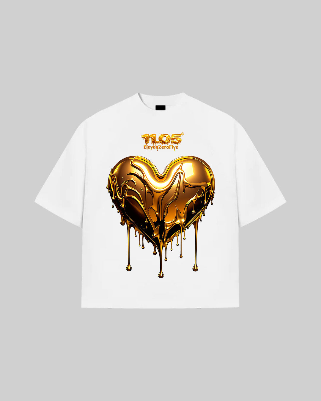"Gold Heart" T-Shirt, 280 GSM organic cotton, made in Italy