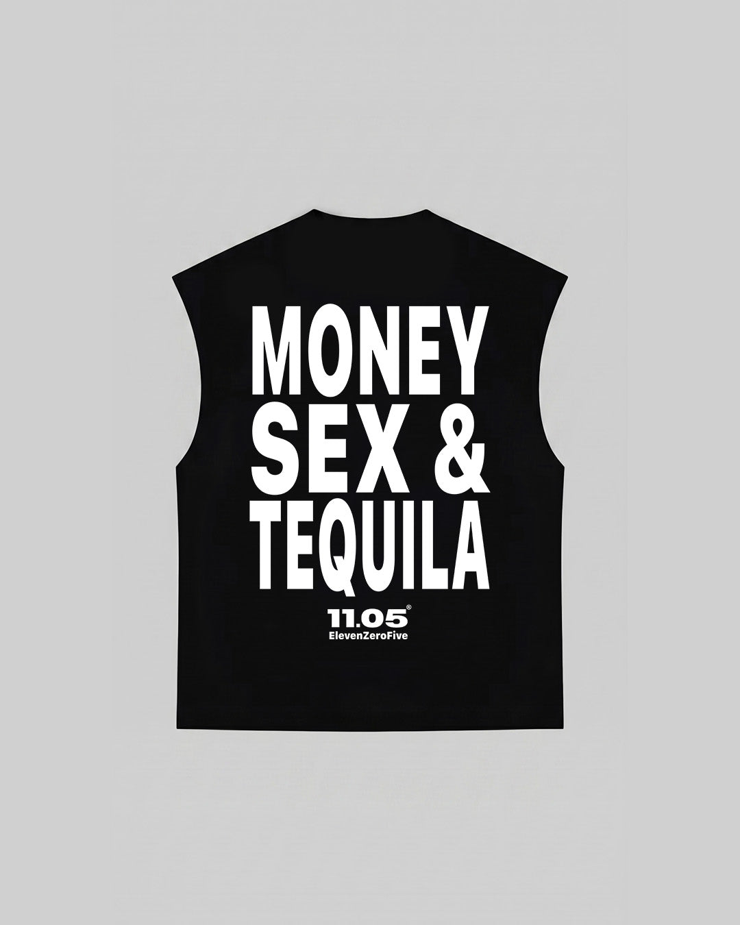 "MONEY SEX & TEQUILA" Tank Top, 280 GSM organic cotton, made in Italy