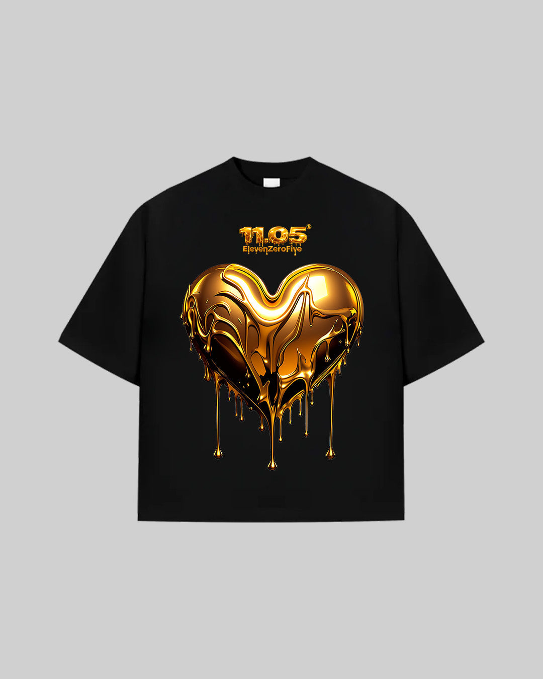 "Gold Heart" T-Shirt, 280 GSM organic cotton, made in Italy