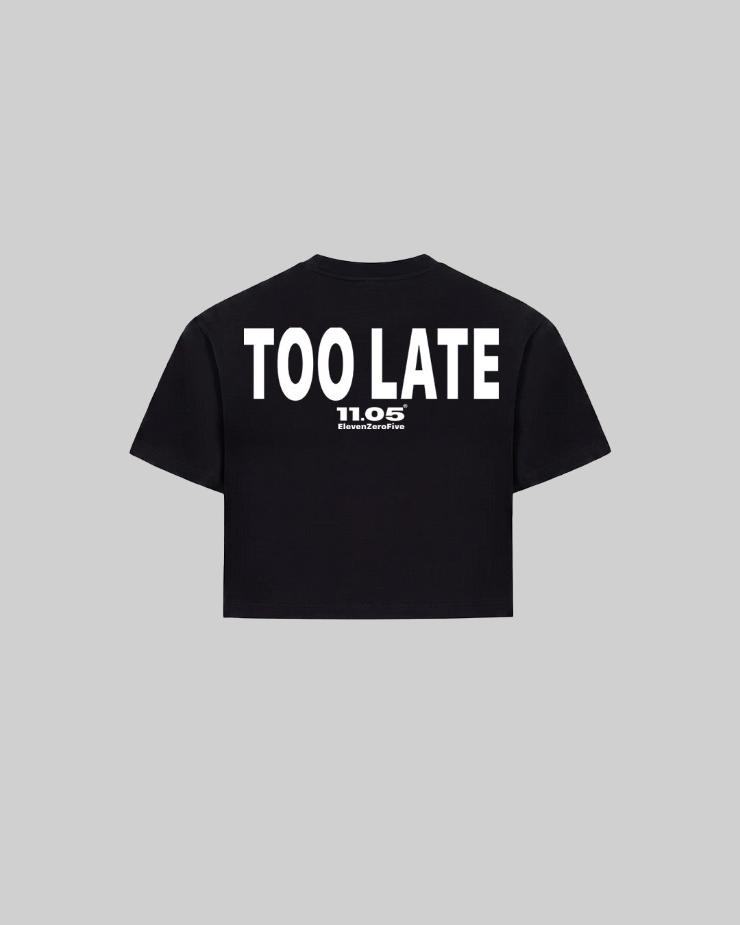 "TOO LATE" Women's TOP, 280 GSM organic cotton, made in Italy