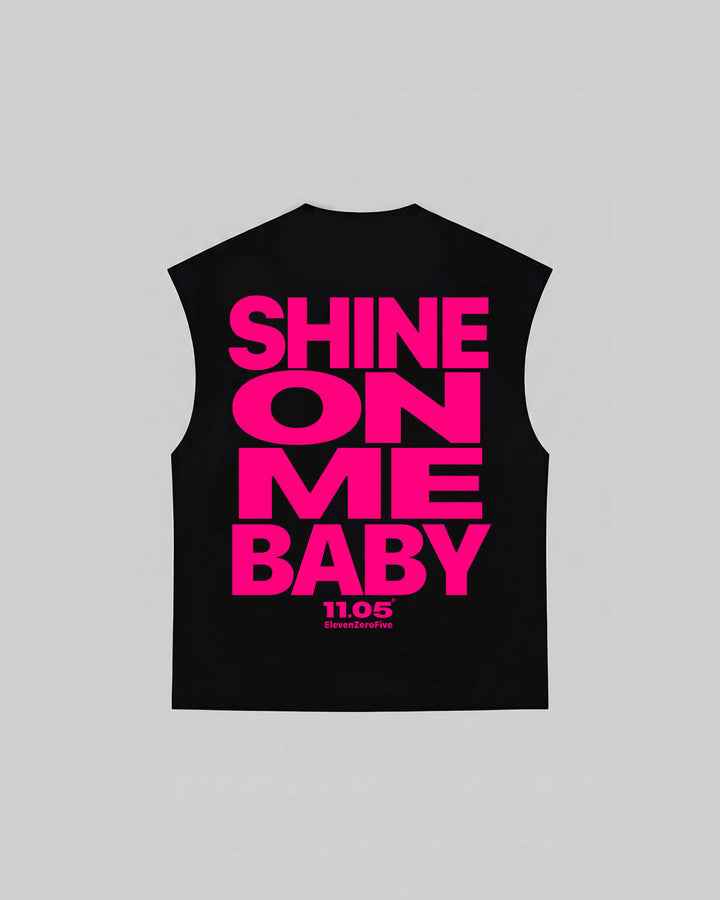 "SHINE ON ME BABY" Tank Top | Fuchsia Edition, 280 GSM organic cotton, made in Italy