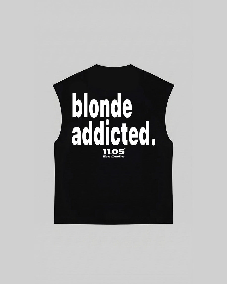 "blonde addicted." Tank Top, 280 GSM organic cotton, made in Italy