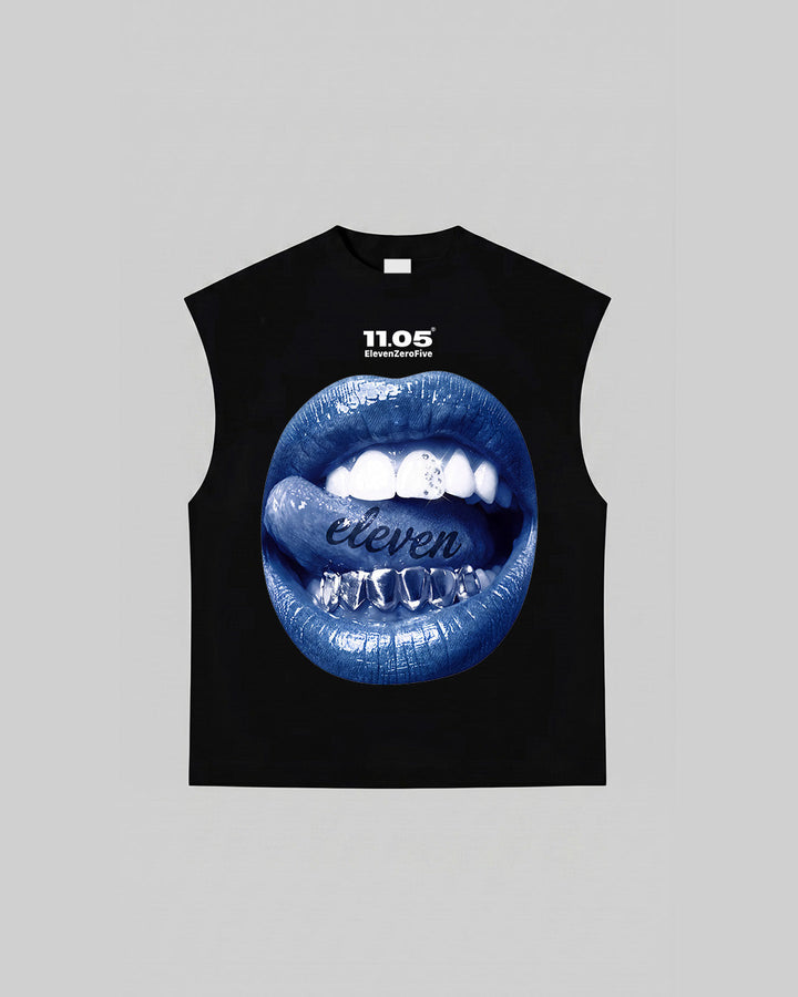 "Blue Grillz" Tank Top, 280 GSM organic cotton, made in Italy
