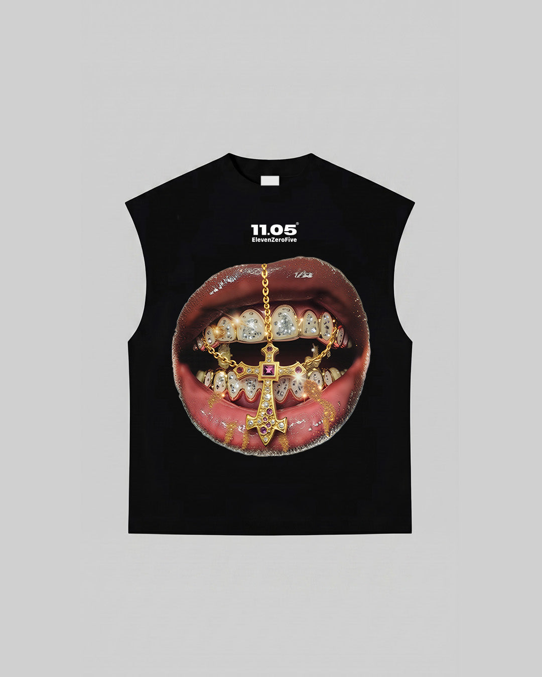 "GOLD GRILLZ" Tank Top, 280 GSM organic cotton, made in Italy