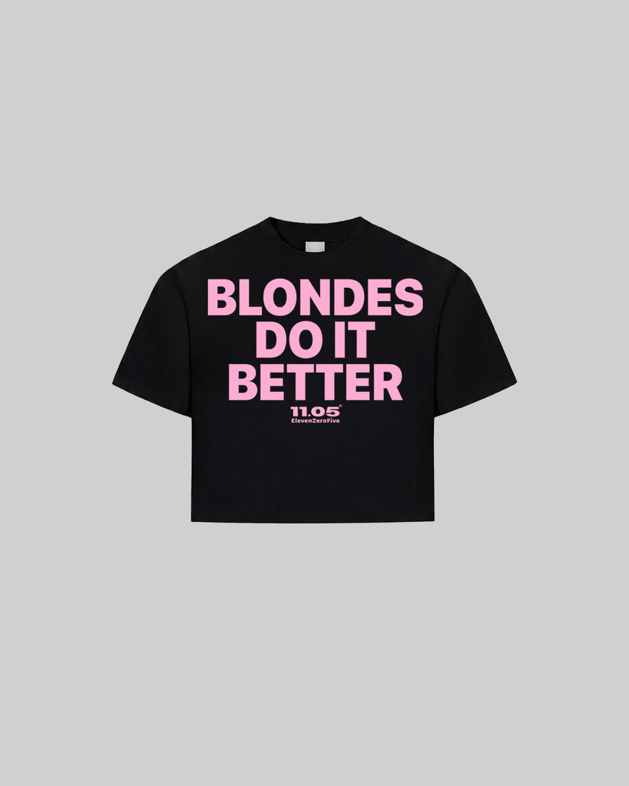"BLONDES DO IT BETTER" Women's TOP, 280 GSM organic cotton, made in Italy