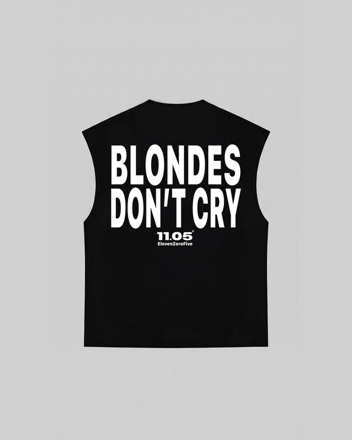 "BLONDES DON'T CRY" Tank Top, 280 GSM organic cotton, made in Italy