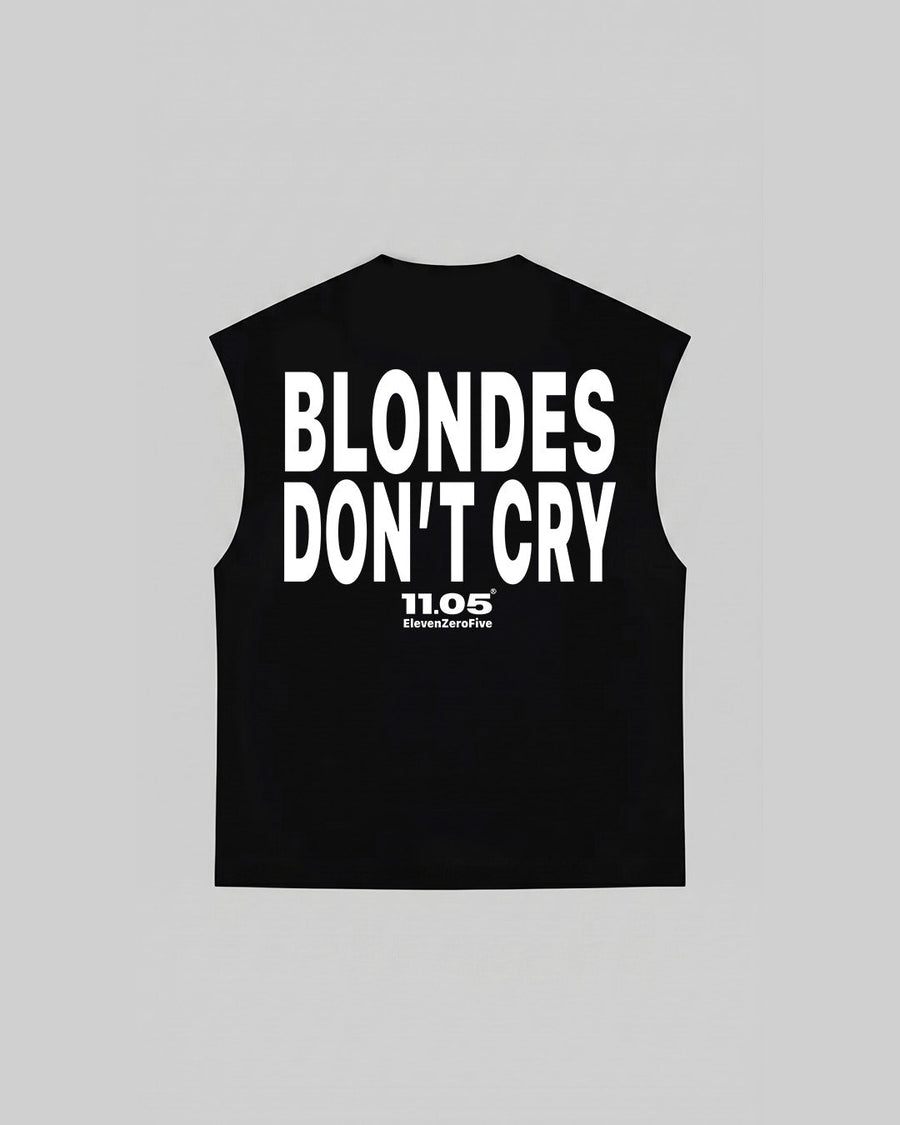 "BLONDES DON'T CRY" Tank Top, 280 GSM organic cotton, made in Italy