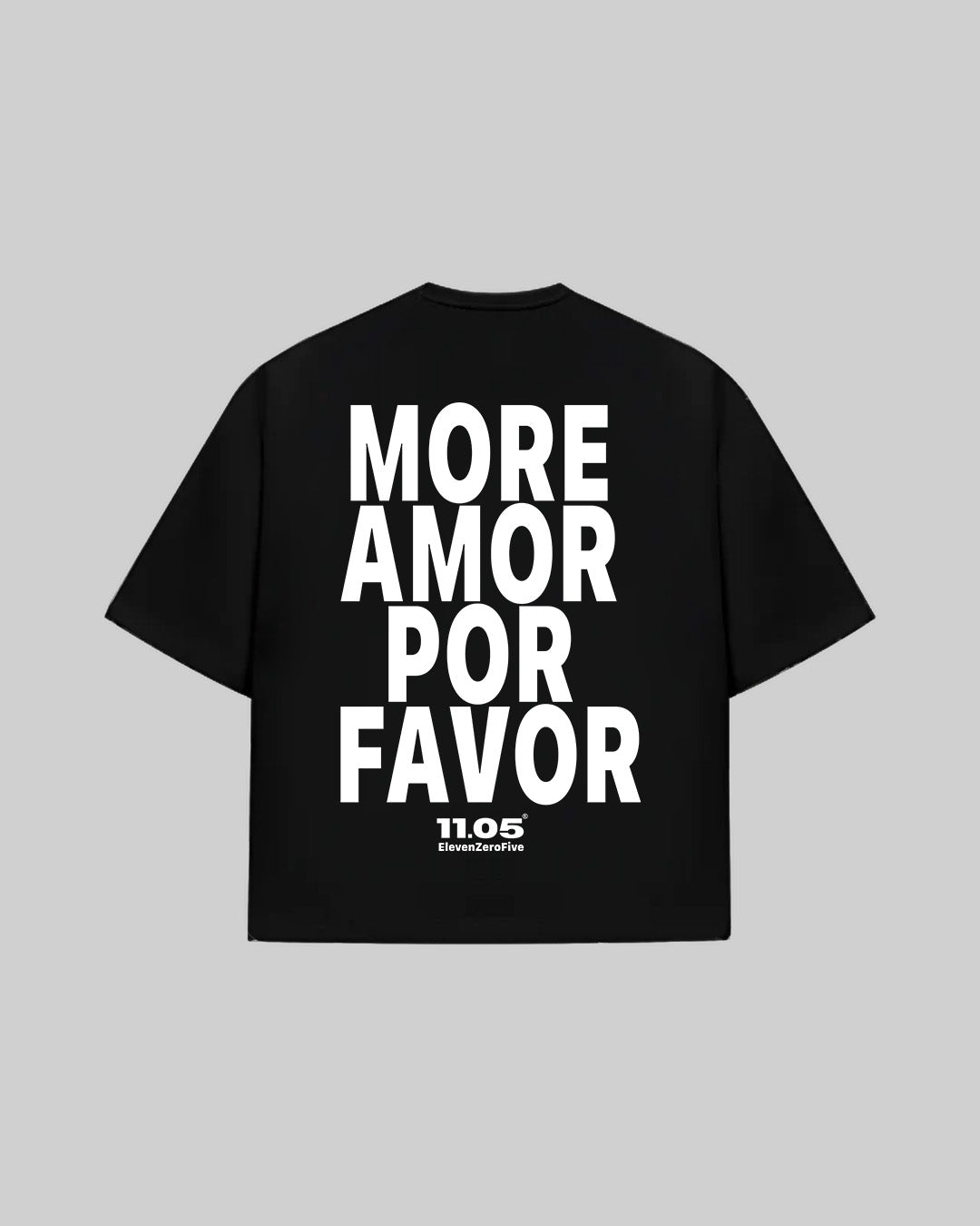 "MORE AMOR POR FAVOR" T-Shirt, 280 GSM organic cotton, made in Italy