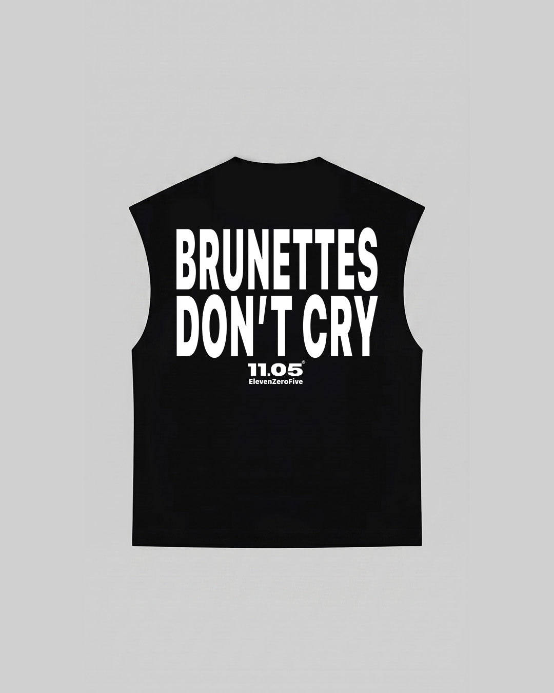 "BRUNETTES DON'T CRY" Tank Top, 280 GSM organic cotton, made in Italy