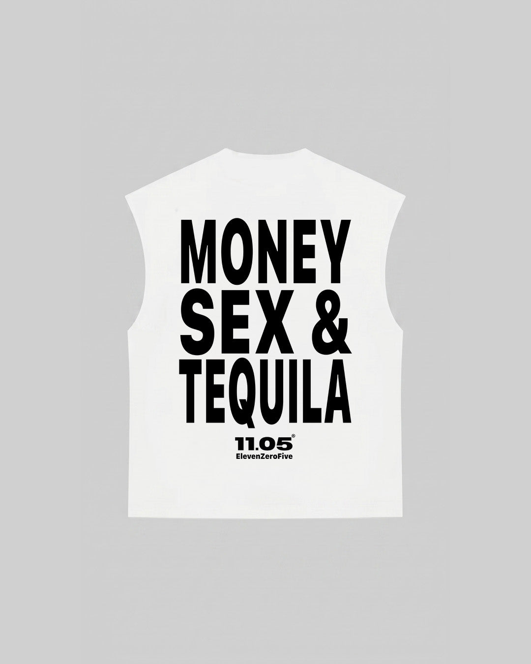 "MONEY SEX & TEQUILA" Tank Top, 280 GSM organic cotton, made in Italy