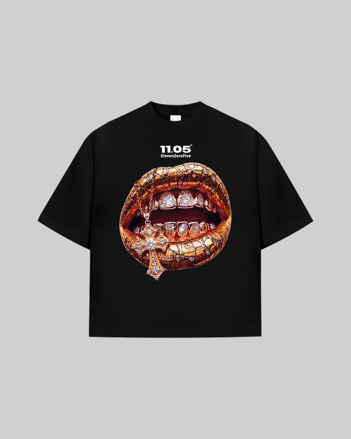 "GOLD BLESSED" T-Shirt, 280 GSM organic cotton, made in Italy
