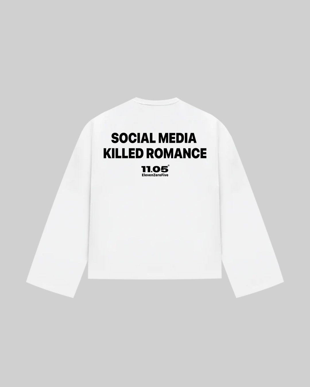 "SOCIAL MEDIA KILLED ROMANCE" Long Sleeve, 280 GSM organic cotton, made in Italy