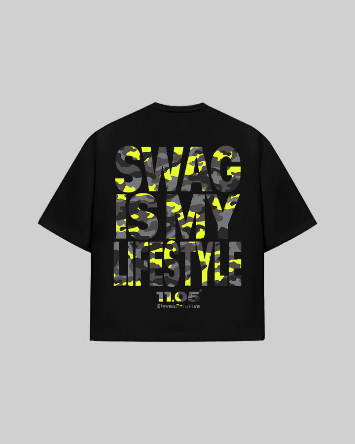 "SWAG IS MY LIFESTYLE" VOLT EDITION - T-Shirt, 280 GSM organic cotton, made in Italy
