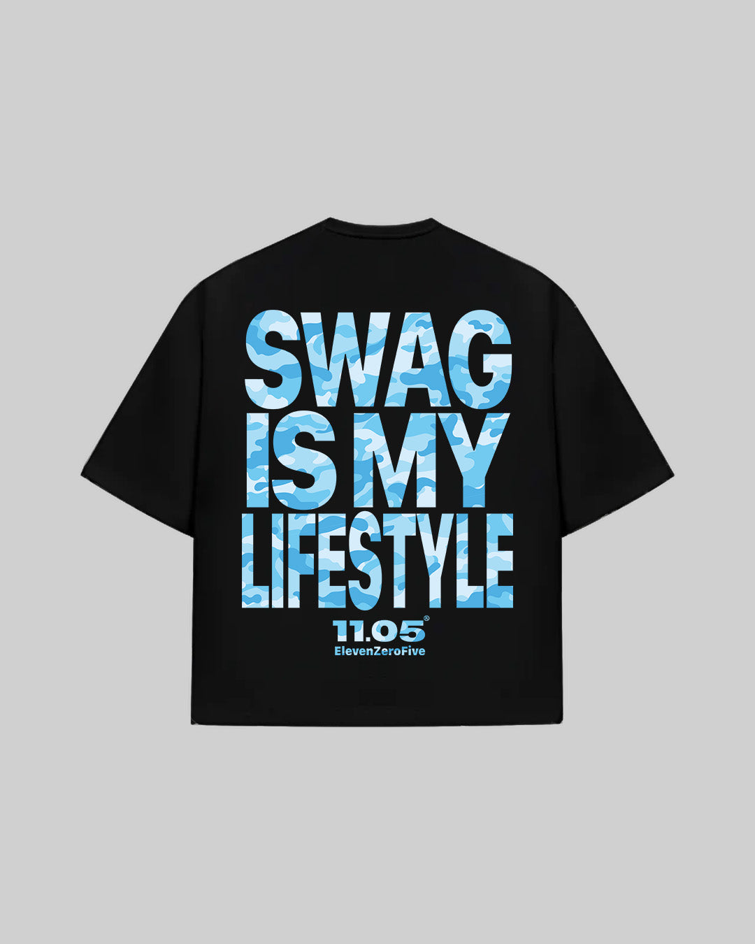 "SWAG IS MY LIFESTYLE" SKY EDITION - T-Shirt, 280 GSM organic cotton, made in Italy