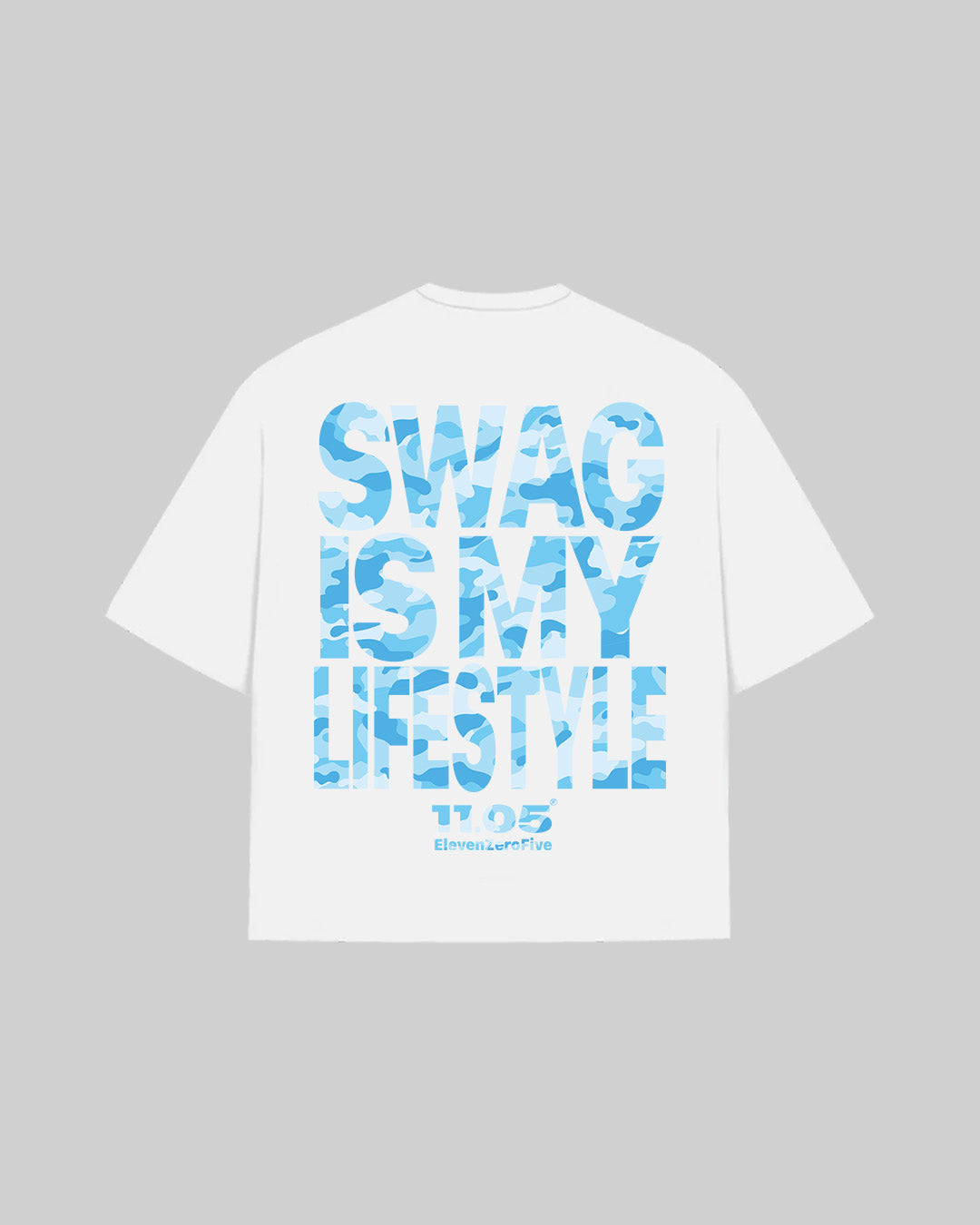 "SWAG IS MY LIFESTYLE" SKY EDITION - T-Shirt, 280 GSM organic cotton, made in Italy
