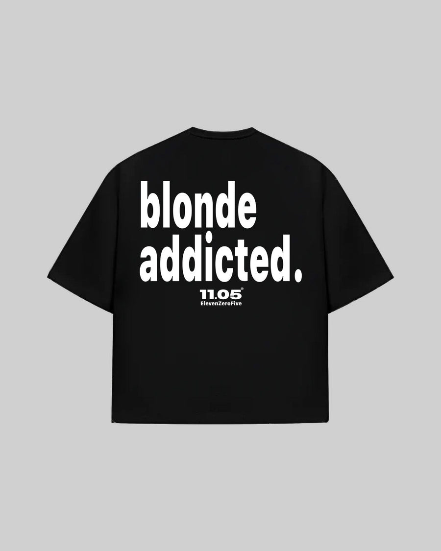 "blonde addicted." T-Shirt, 280 GSM organic cotton, made in Italy