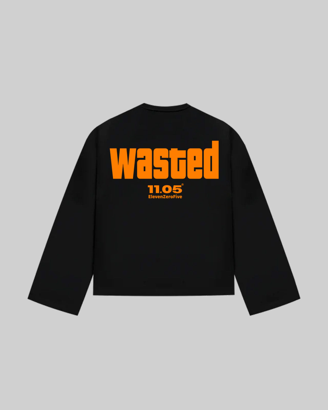 "WASTED" Long Sleeve | ORANGE EDITION, 280 GSM organic cotton, made in Italy