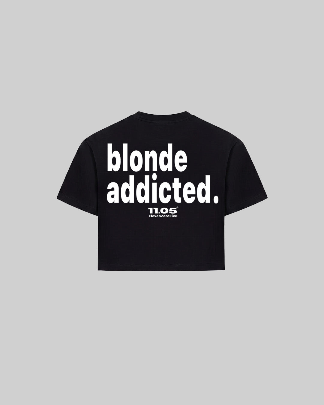 "blonde addicted." Women's TOP, 280 GSM organic cotton, made in Italy