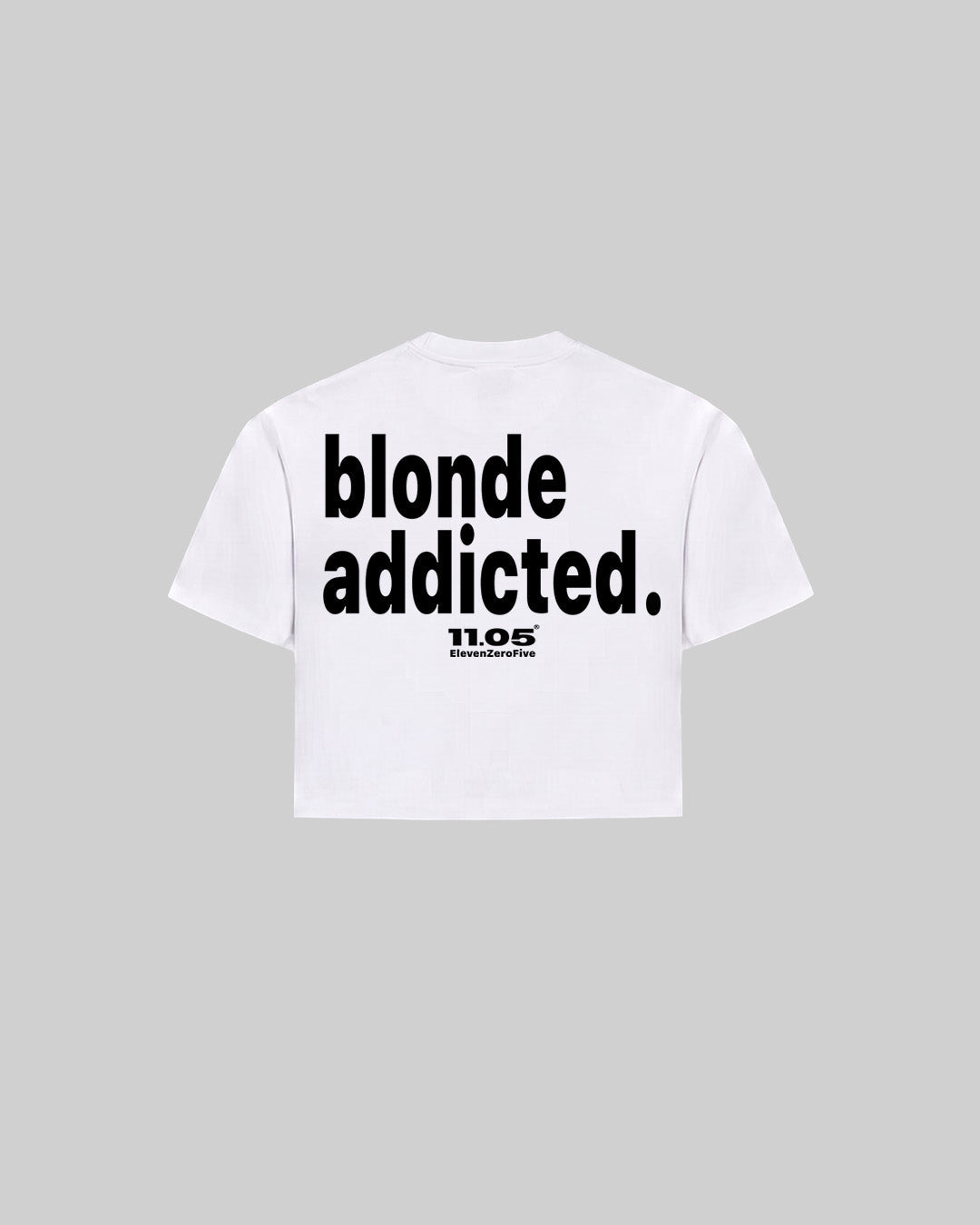 "blonde addicted." Women's TOP, 280 GSM organic cotton, made in Italy