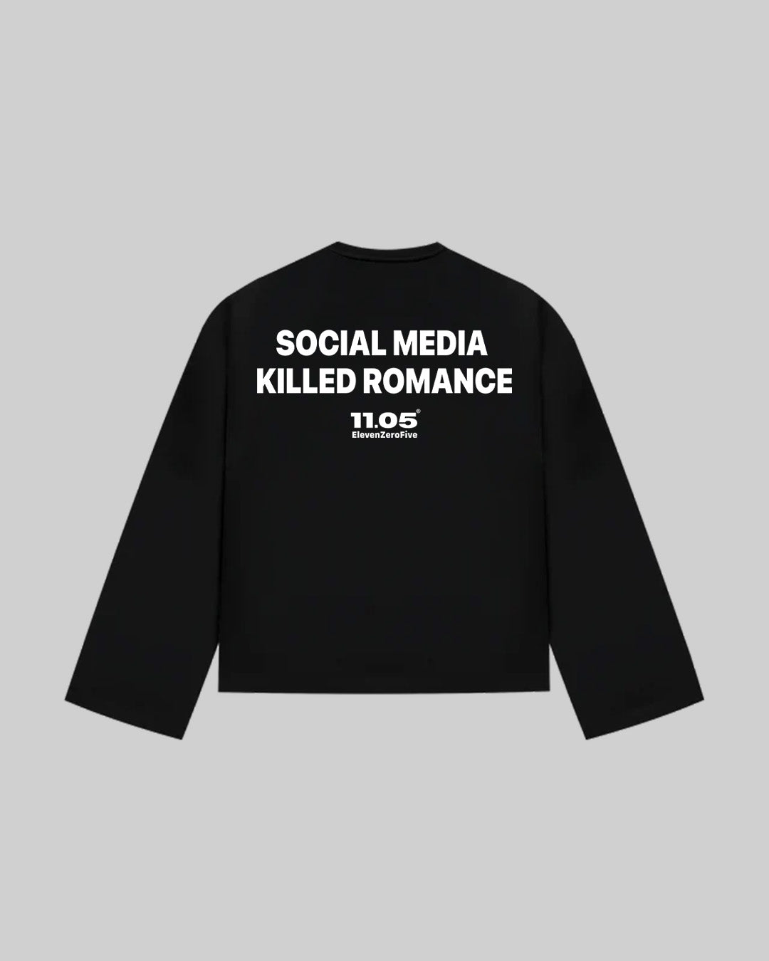 "SOCIAL MEDIA KILLED ROMANCE" Long Sleeve, 280 GSM organic cotton, made in Italy