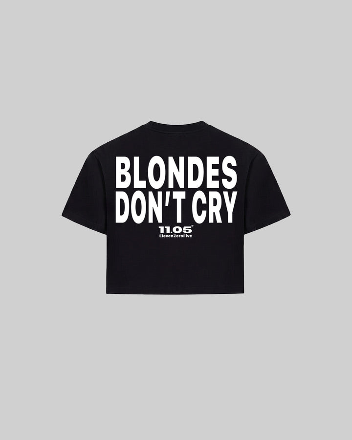 "BLONDES DON'T CRY" Women's TOP, 280 GSM organic cotton, made in Italy