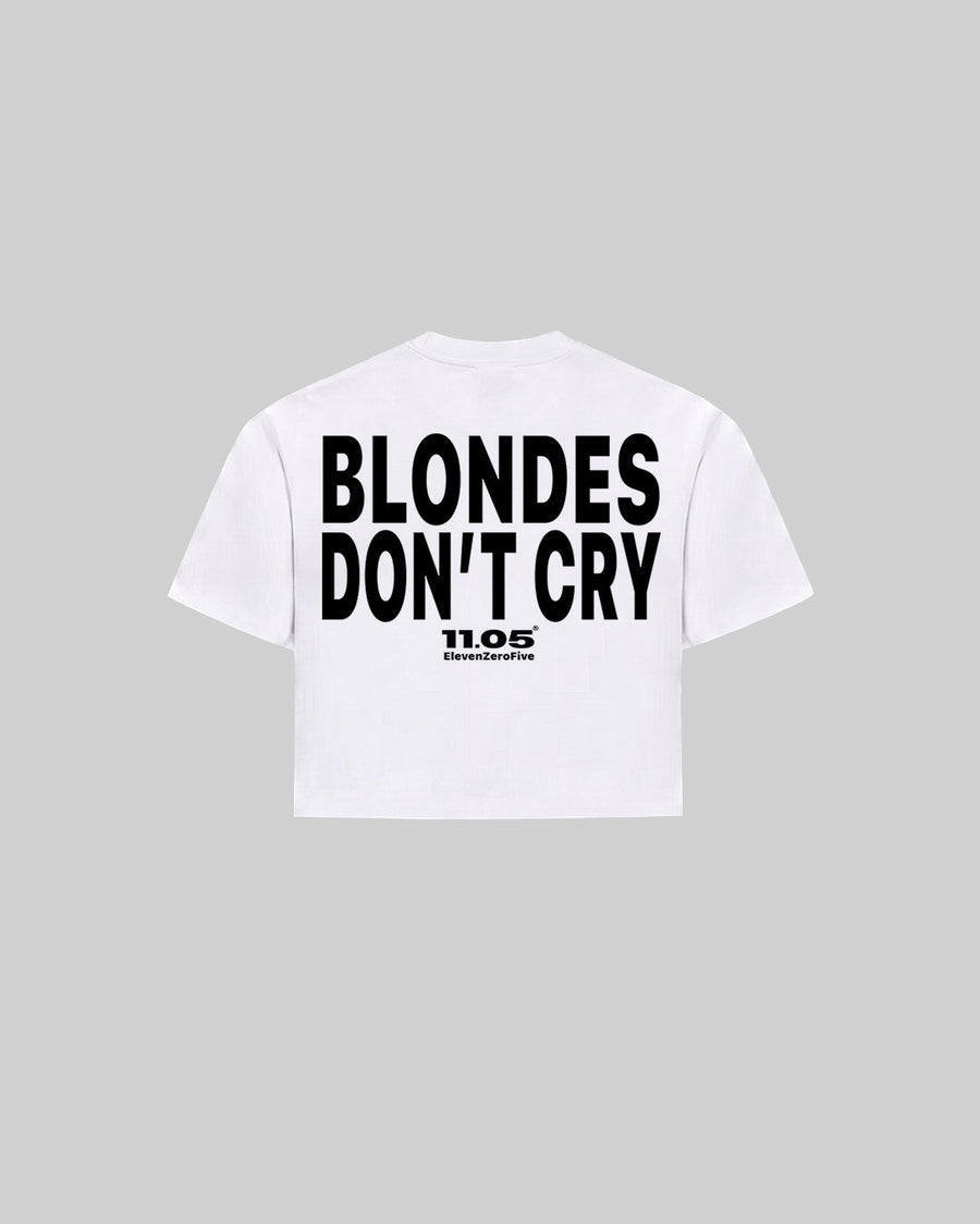 "BLONDES DON'T CRY" Women's TOP, 280 GSM organic cotton, made in Italy