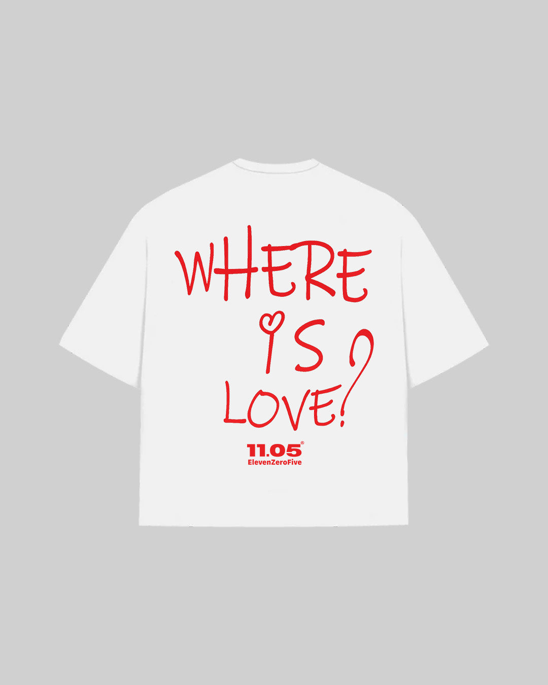 "WHERE IS LOVE?" T-Shirt, 280 GSM organic cotton, made in Italy