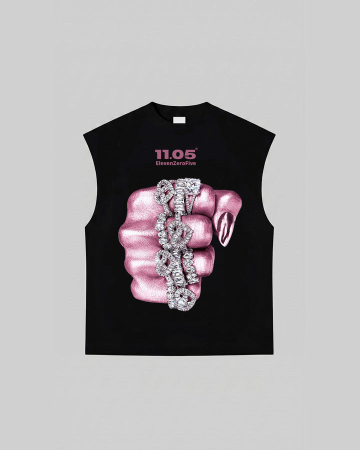 "FROZEN HOLD" Tank Top, 280 GSM organic cotton, made in Italy