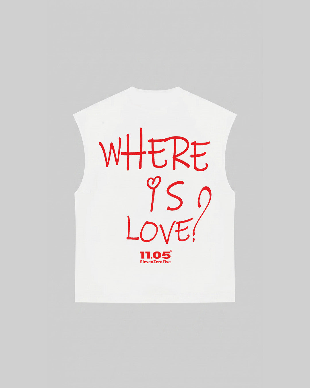 "WHERE IS LOVE?" Tank Top, 280 GSM organic cotton, made in Italy