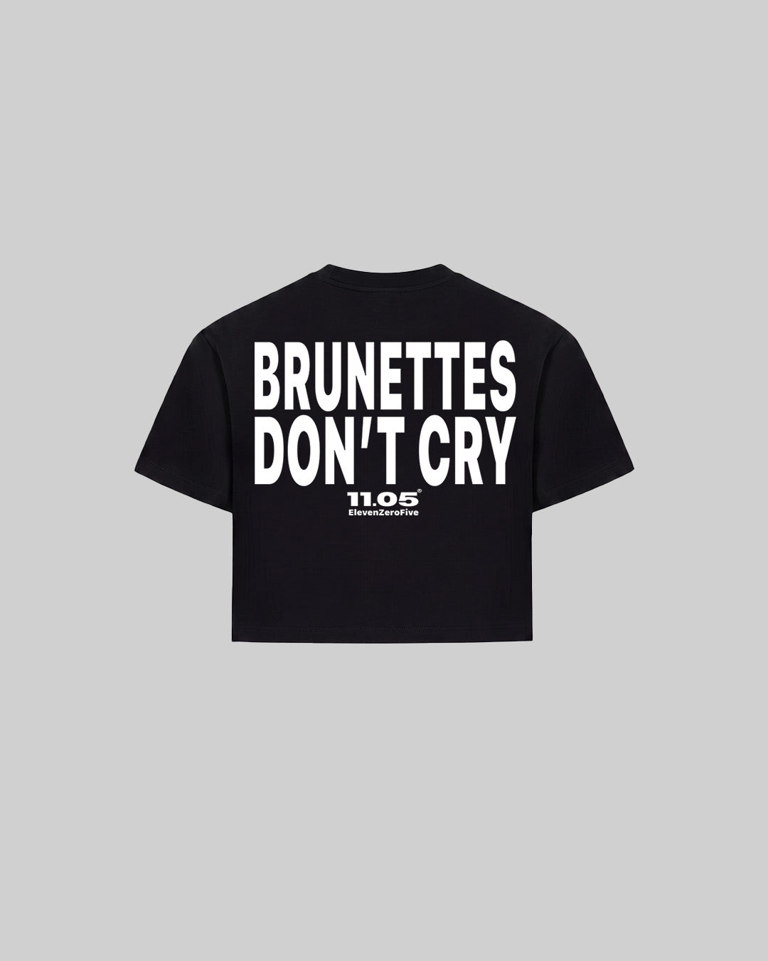 "BRUNETTES DON'T CRY" Women's TOP, 280 GSM organic cotton, made in Italy