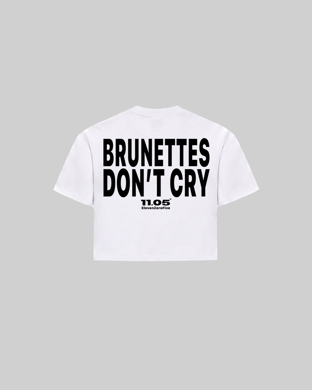 "BRUNETTES DON'T CRY" Women's TOP, 280 GSM organic cotton, made in Italy