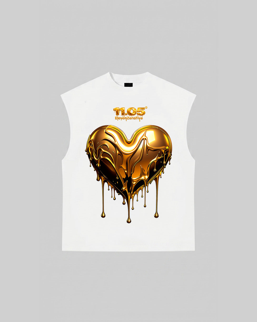 "GOLD HEART" Tank Top, 280 GSM organic cotton, made in Italy