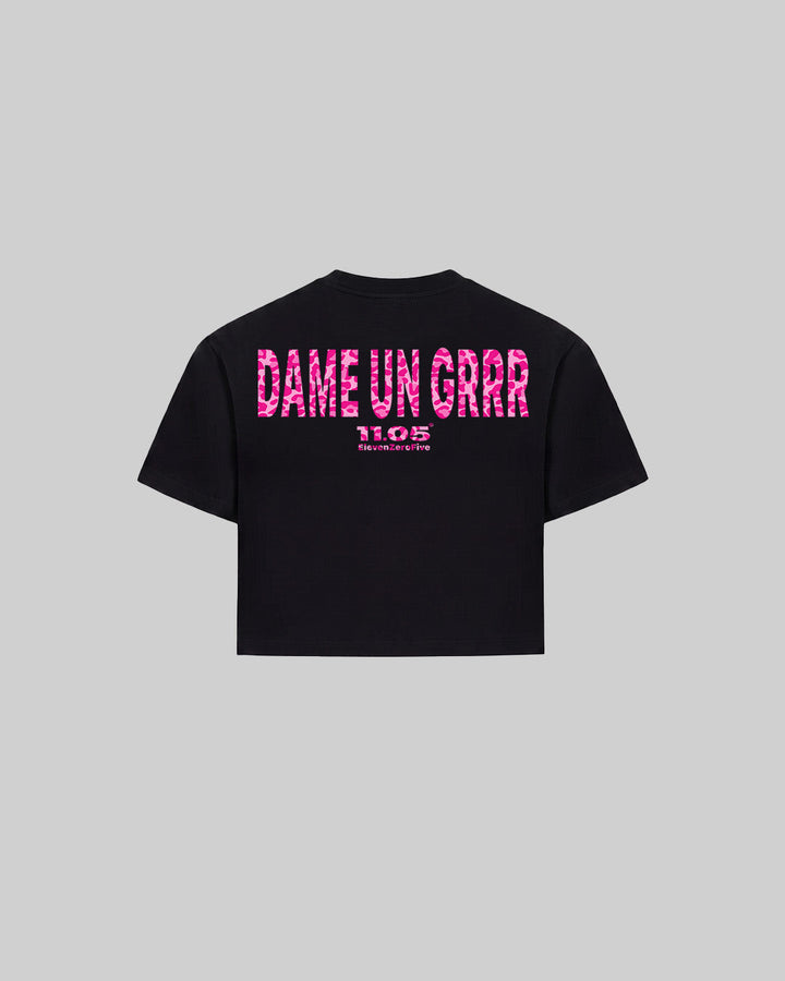 "DAME UN GRRR" Women's TOP, 280 GSM organic cotton, made in Italy