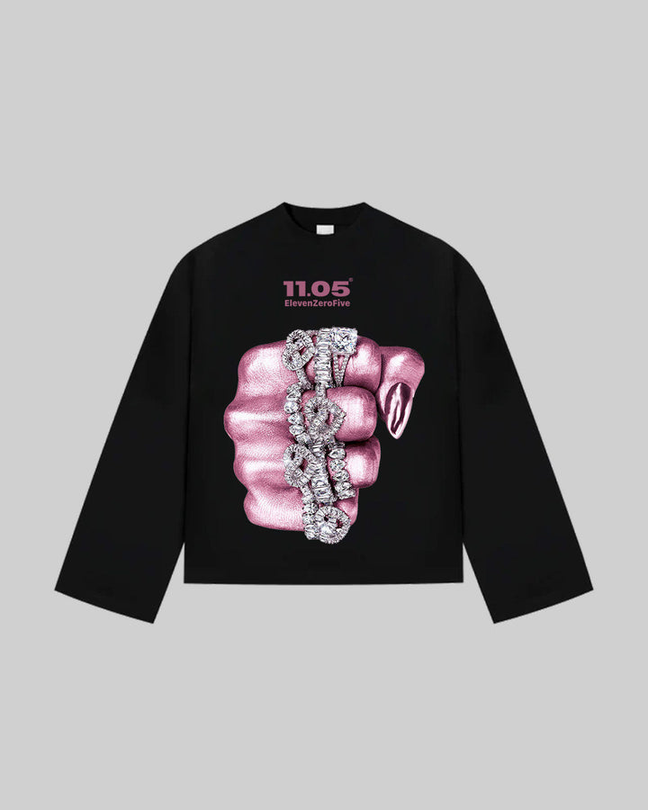 "FROZEN HOLD" Long Sleeve, 280 GSM organic cotton, made in Italy