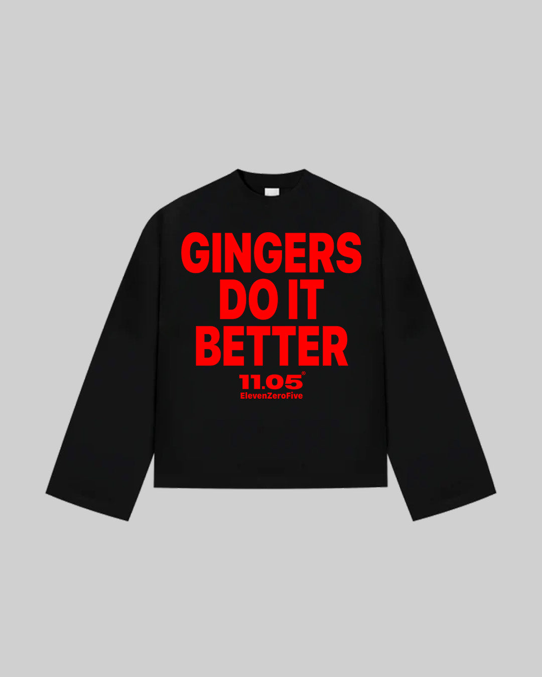 "GINGERS DO IT BETTER" Long Sleeve, 280 GSM organic cotton, made in Italy