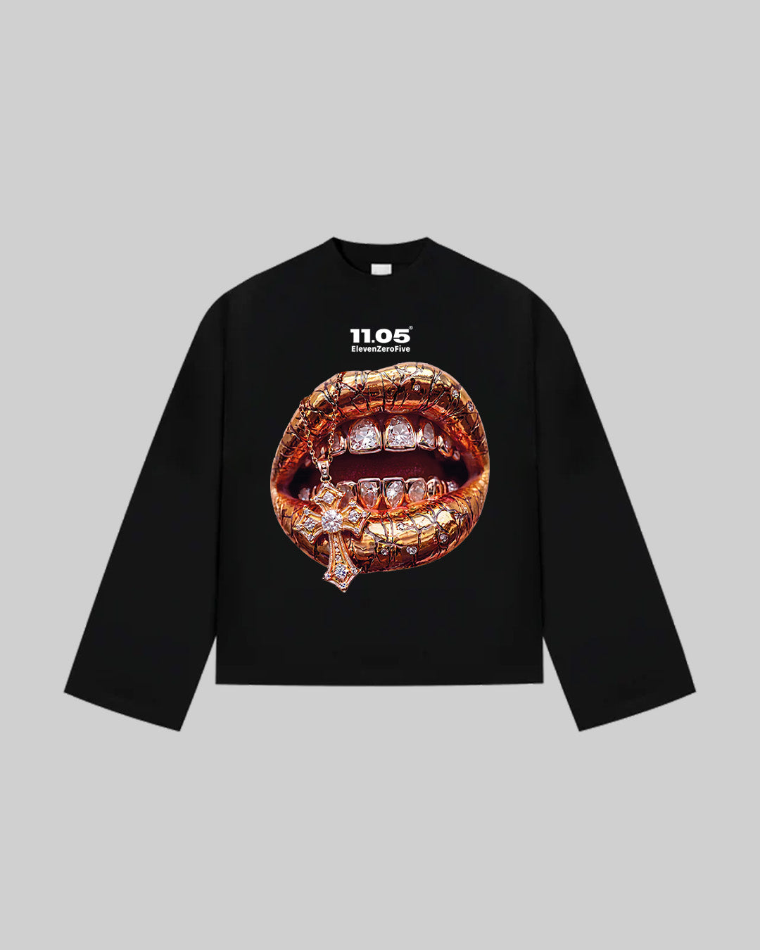 "GOLD BLESSED" Long Sleeve, 280 GSM organic cotton, made in Italy