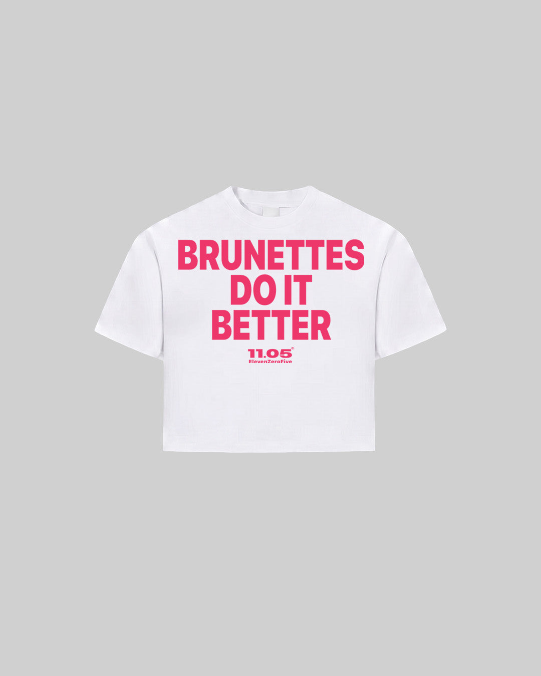"BRUNETTES DO IT BETTER" Women's TOP, 280 GSM organic cotton, made in Italy