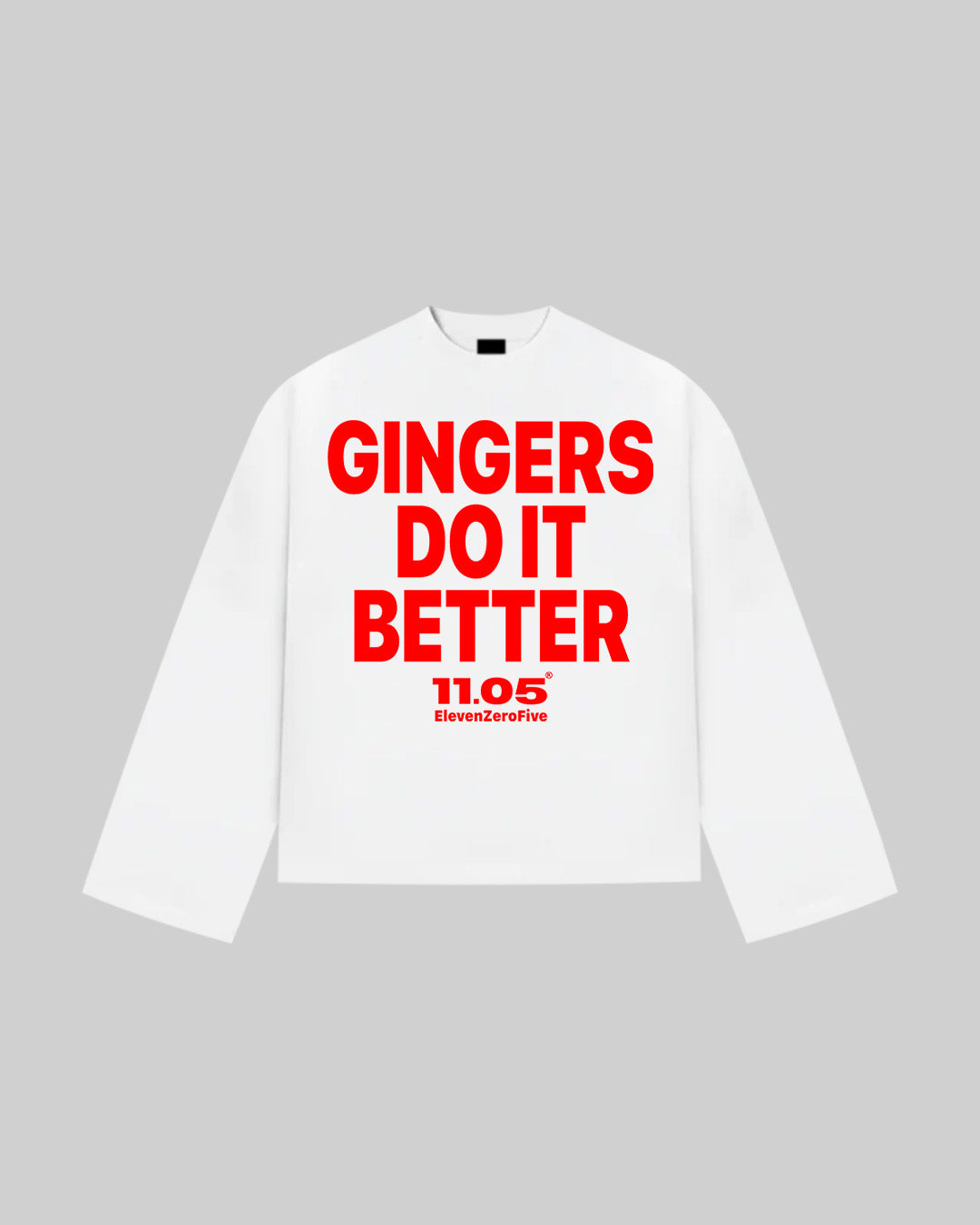 "GINGERS DO IT BETTER" Long Sleeve, 280 GSM organic cotton, made in Italy