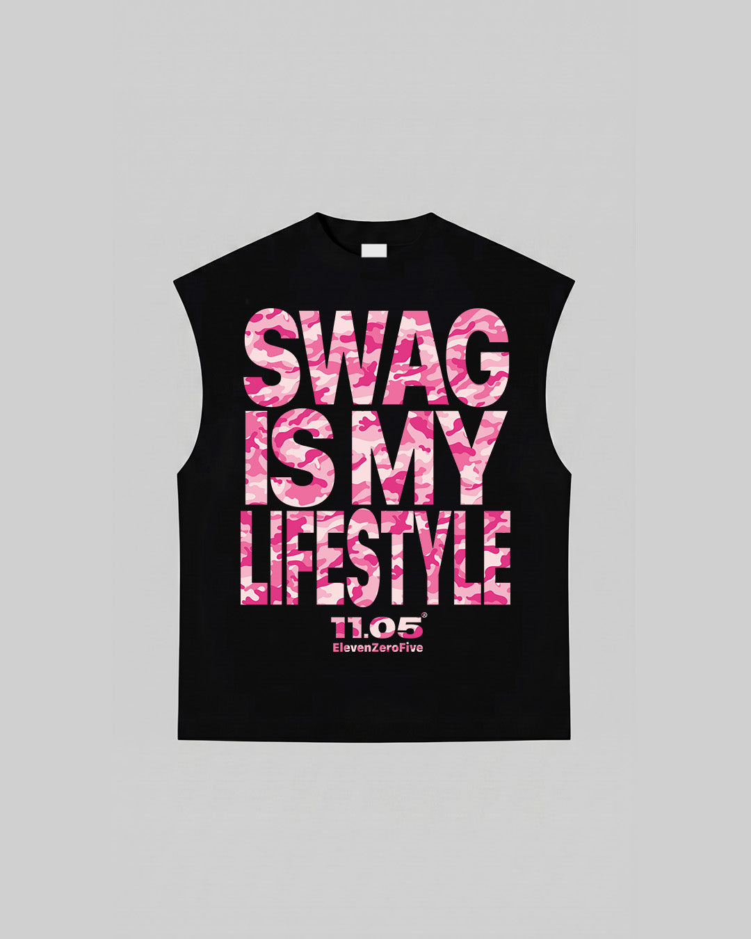 "SWAG IS MY LIFESTYLE" ROSE EDITION - Tank Top, 280 GSM organic cotton, made in Italy