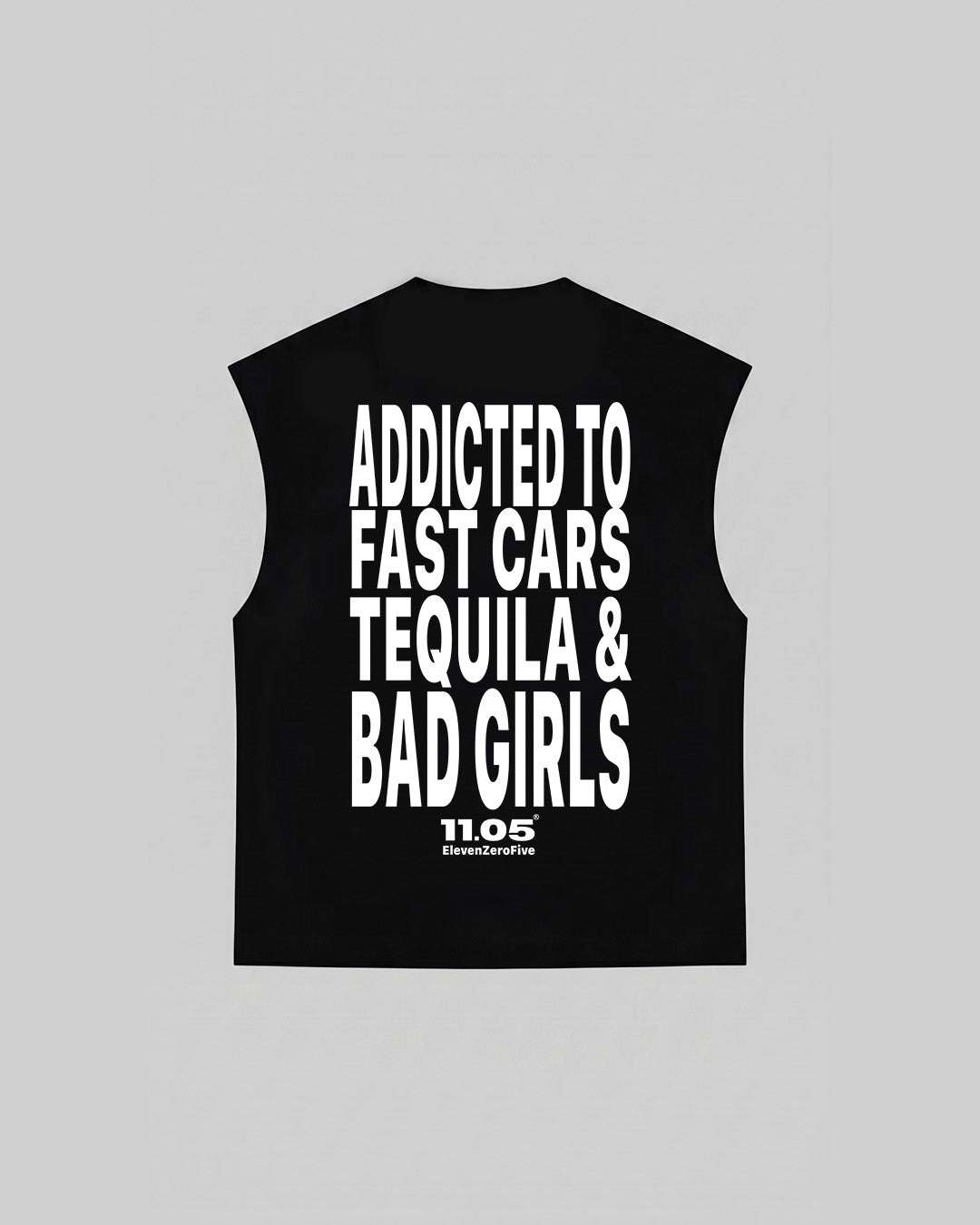 "ADDICTED TO" Tank Top, 280 GSM organic cotton, made in Italy