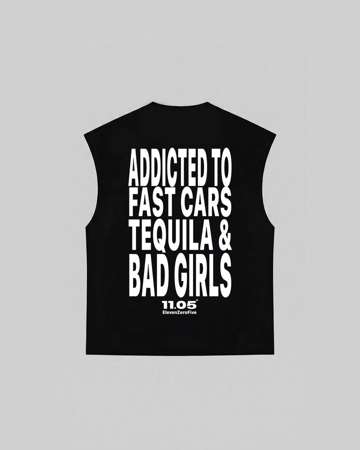 "ADDICTED TO" Tank Top, 280 GSM organic cotton, made in Italy