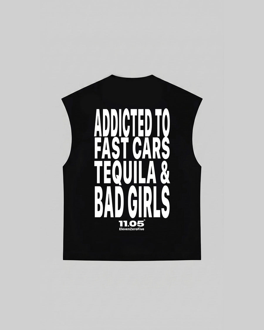 "ADDICTED TO" Tank Top, 280 GSM organic cotton, made in Italy