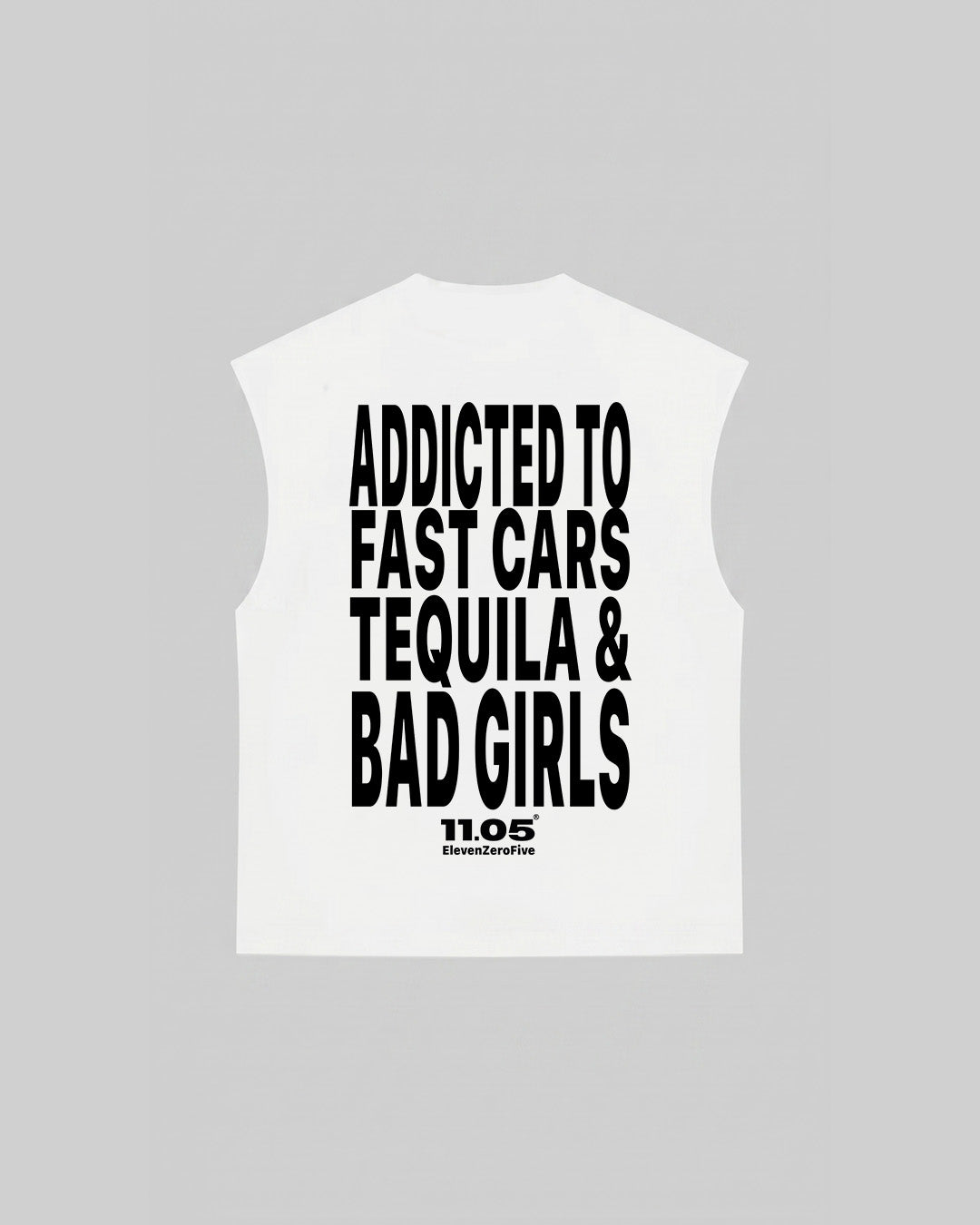 "ADDICTED TO" Tank Top, 280 GSM organic cotton, made in Italy