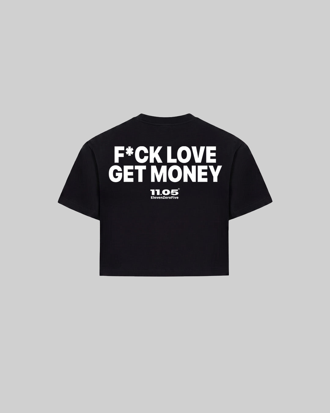 "F*CK LOVE GET MONEY" Women's TOP, 280 GSM organic cotton, made in Italy