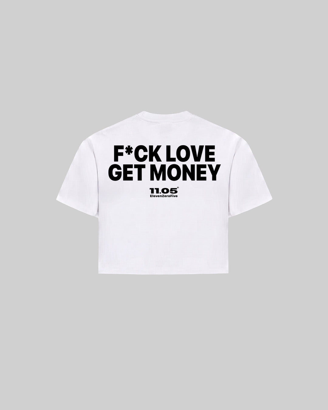 "F*CK LOVE GET MONEY" Women's TOP, 280 GSM organic cotton, made in Italy