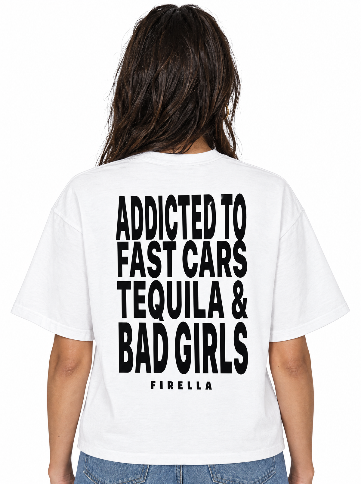 "ADDICTED TO" T-Shirt - White - back detail