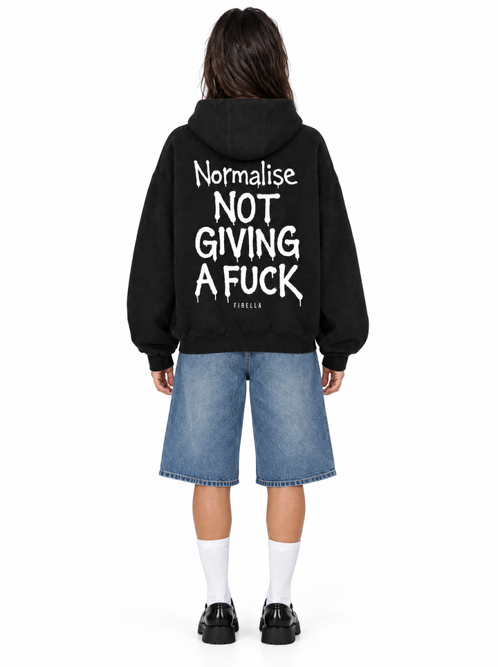 IDGAF HOODIE - Black - back